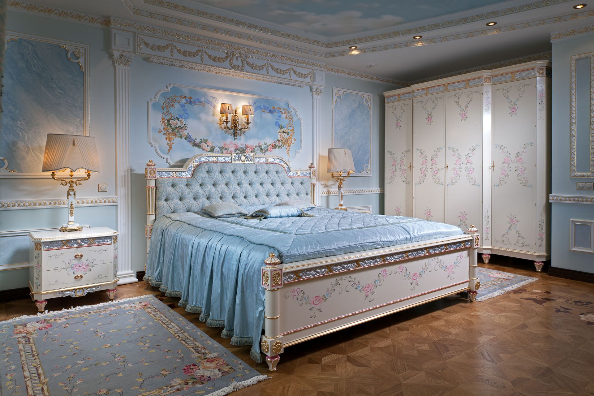 Спальня Мальвина в голубых тонах
