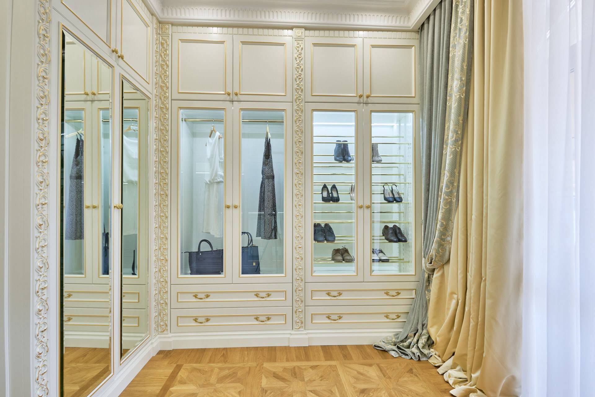 Dressing room in a classic interior