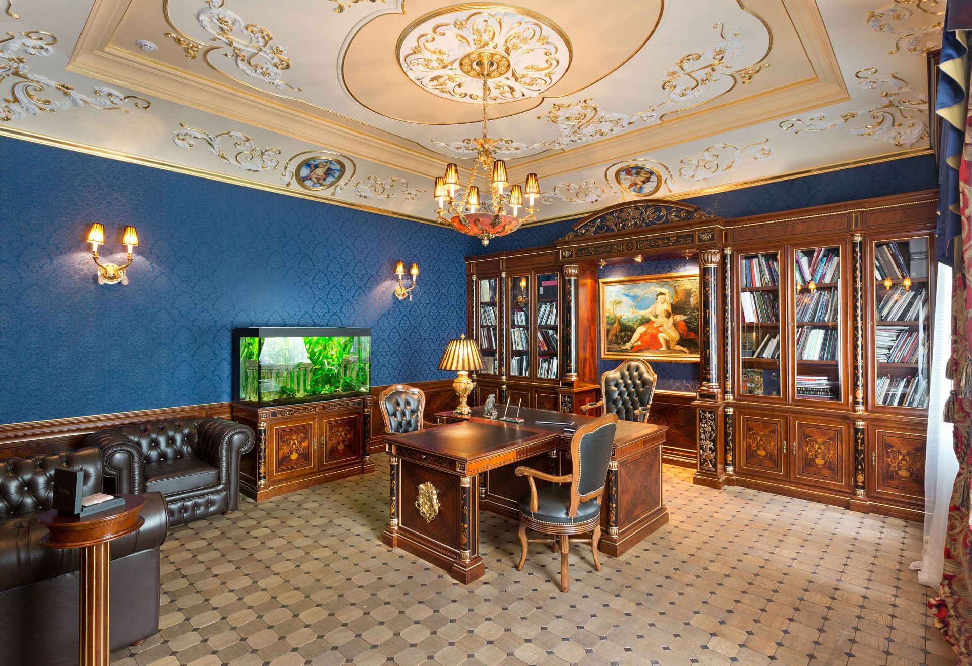 Design, Study interior with baroque elements
