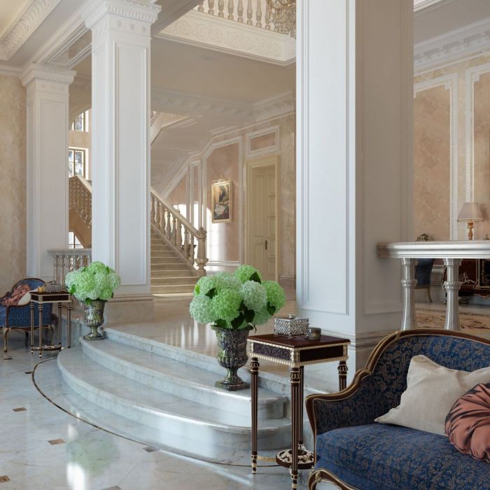 Front hall of a luxury residence