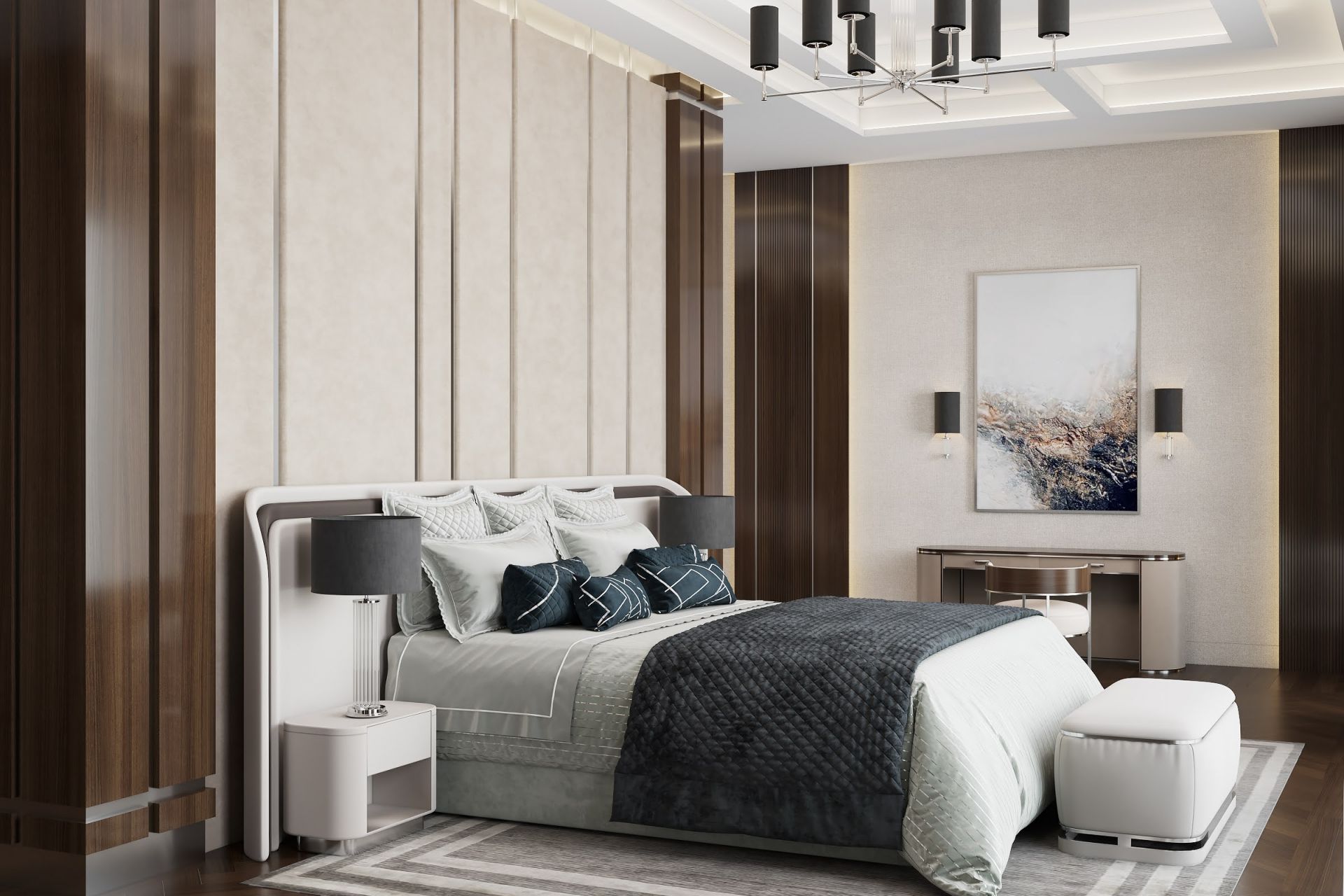 Expressive bedroom interior design