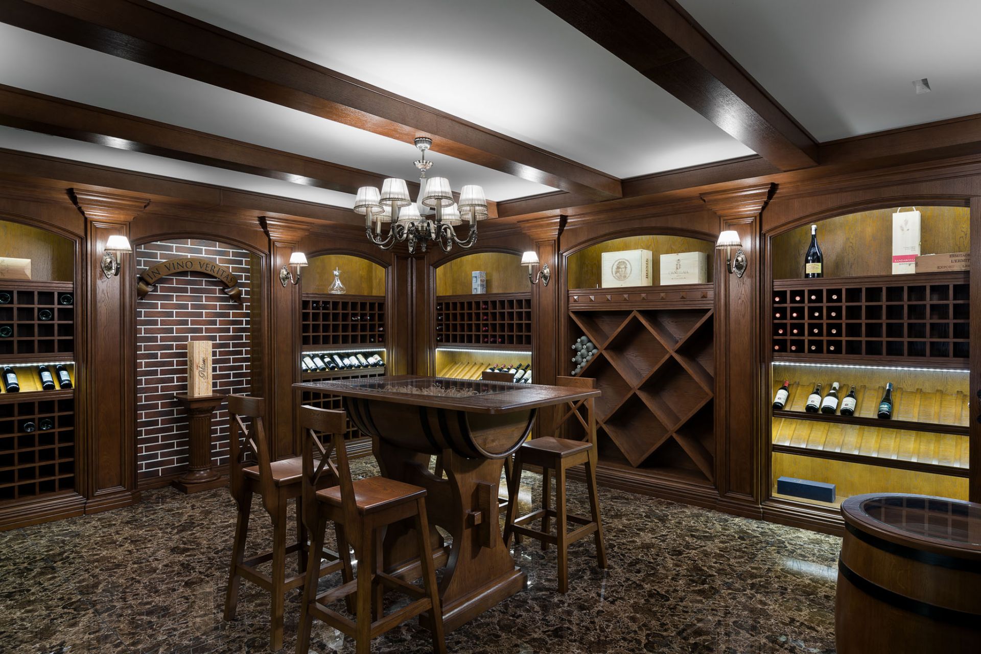 Custom wooden products – wine room