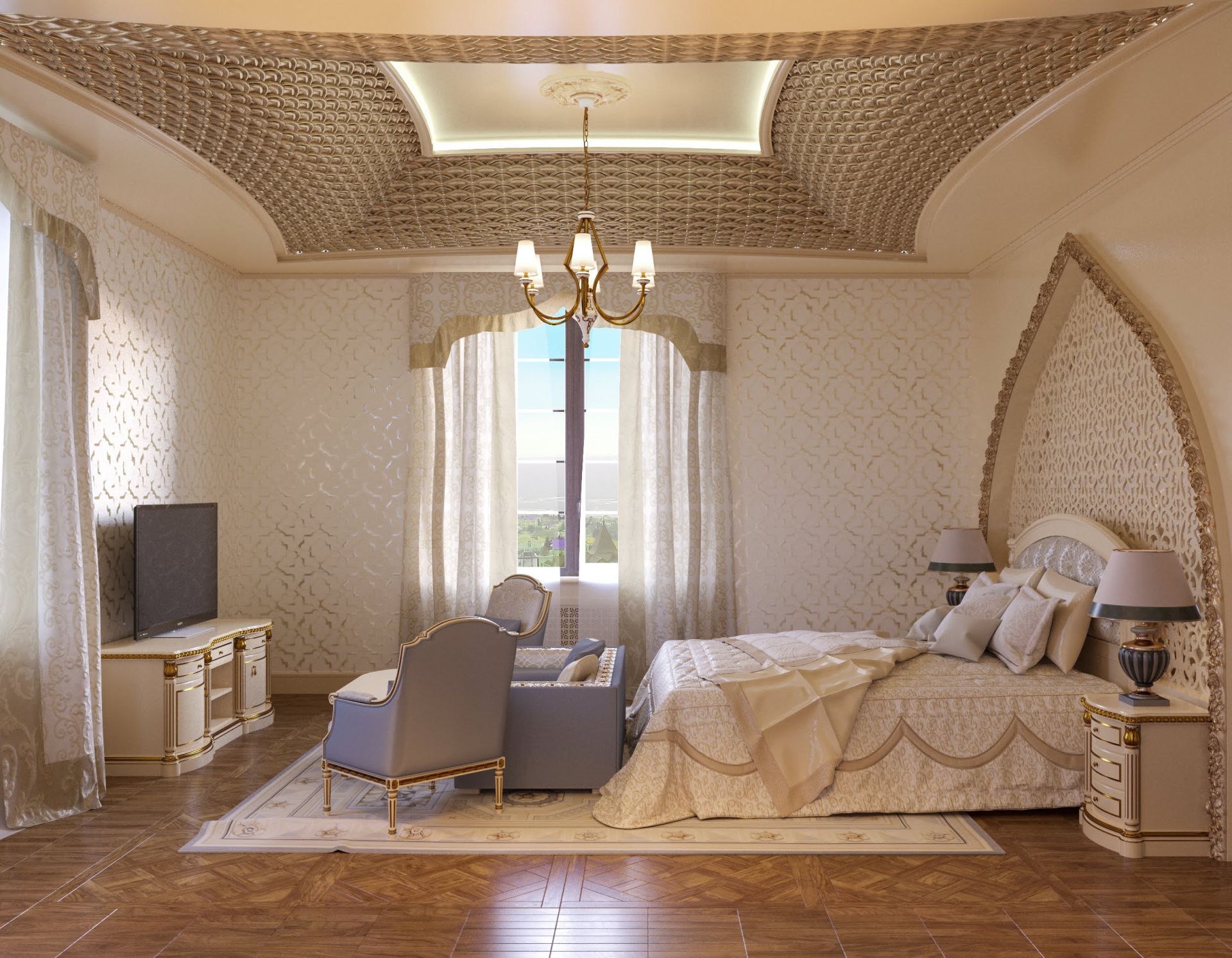 Спальня в східному стилі