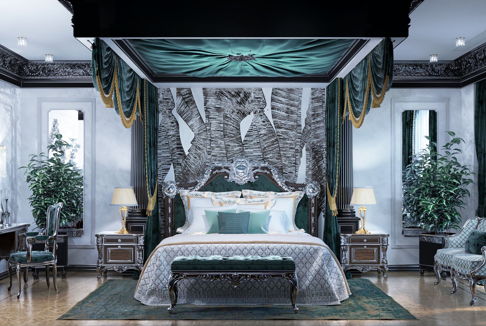 Royal bedroom interior design