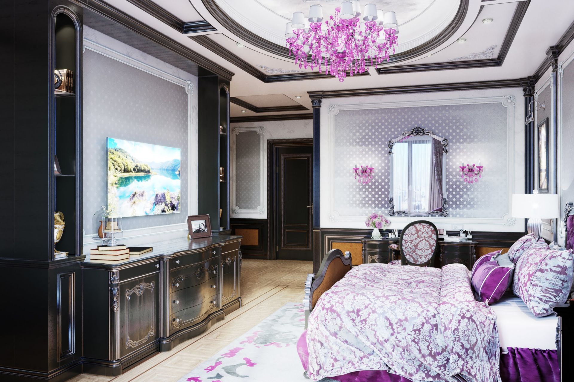 фіолетова спальня
