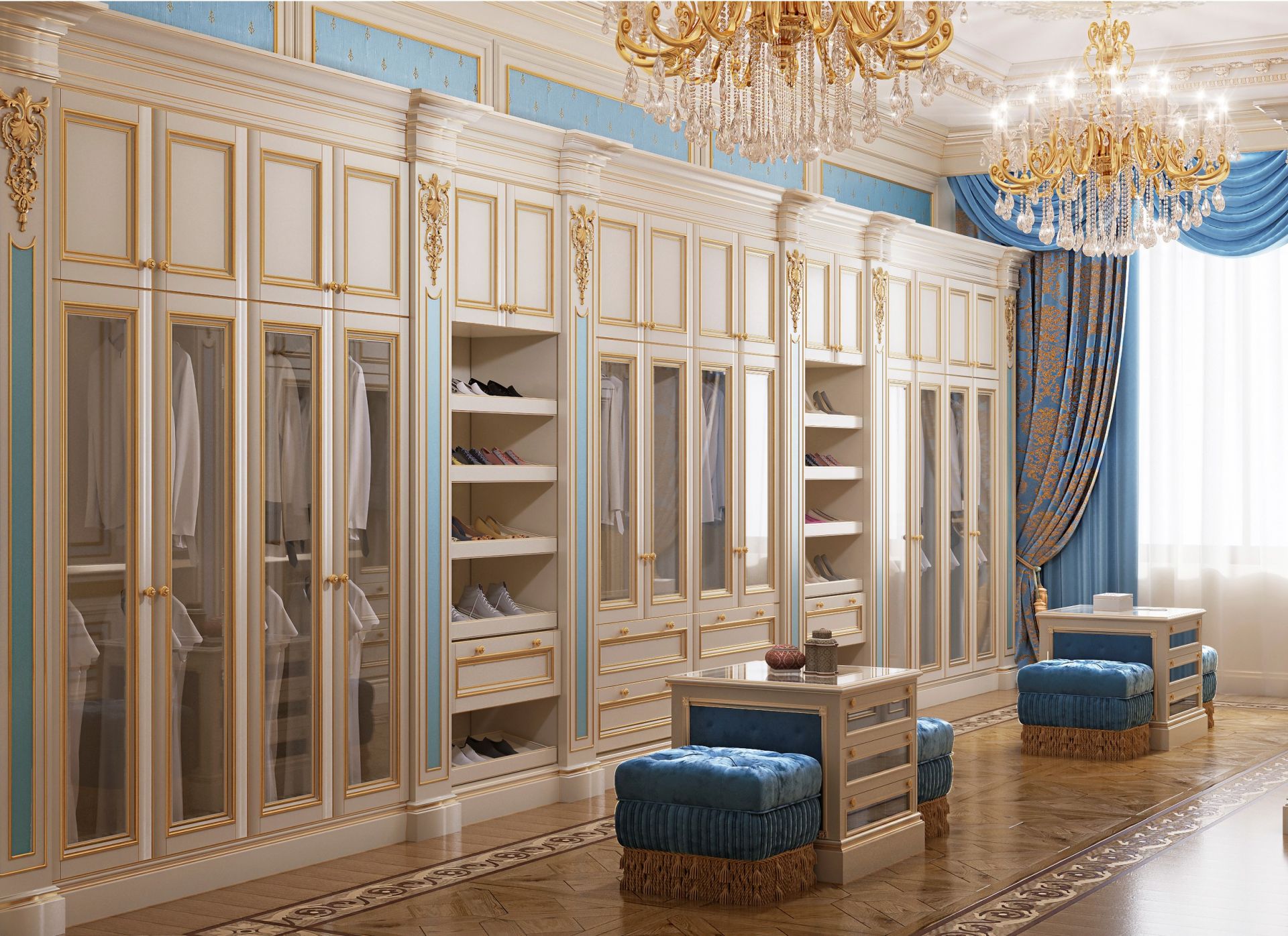 Palace-style dressing room