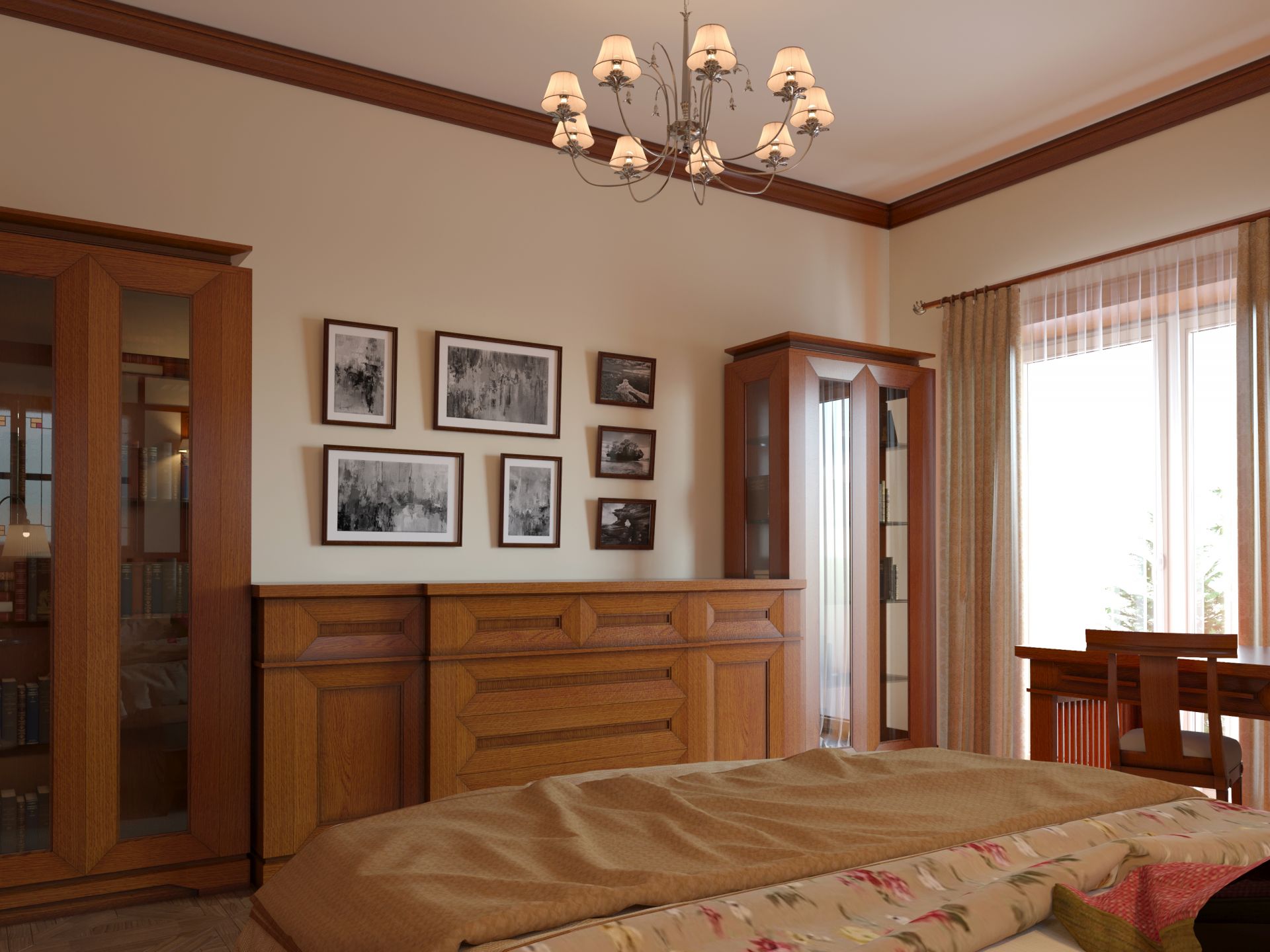 American-style bedroom interior