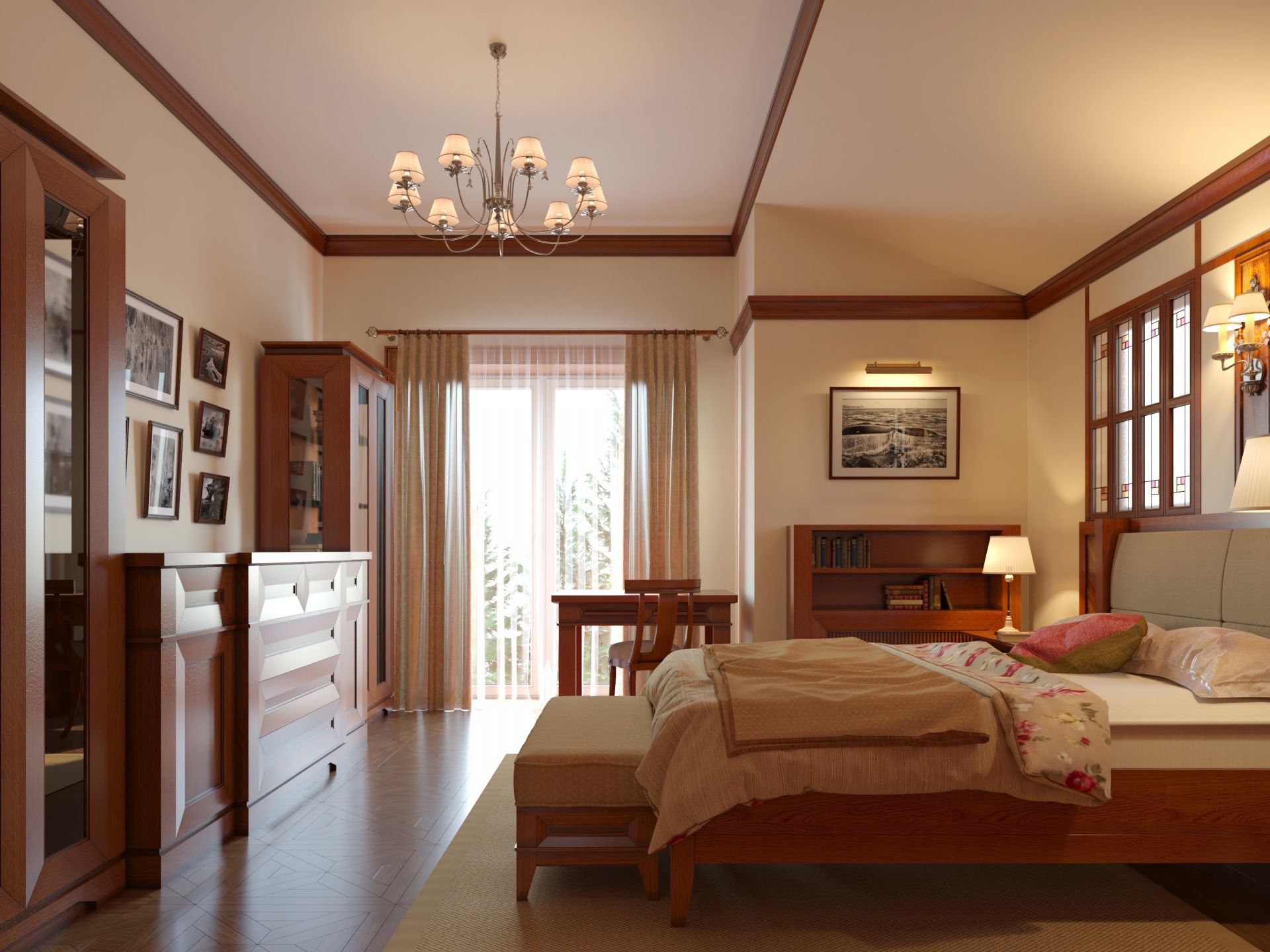 American-style bedroom interior