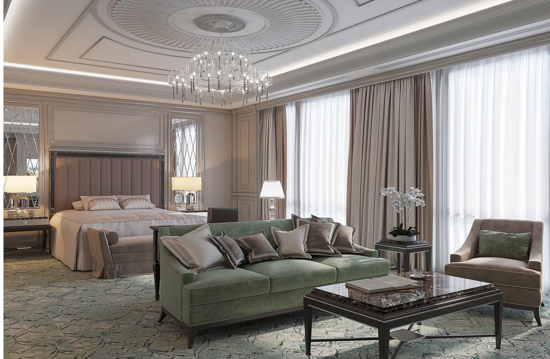 Presidential suite interior, the Hilton hotel, Tashkent