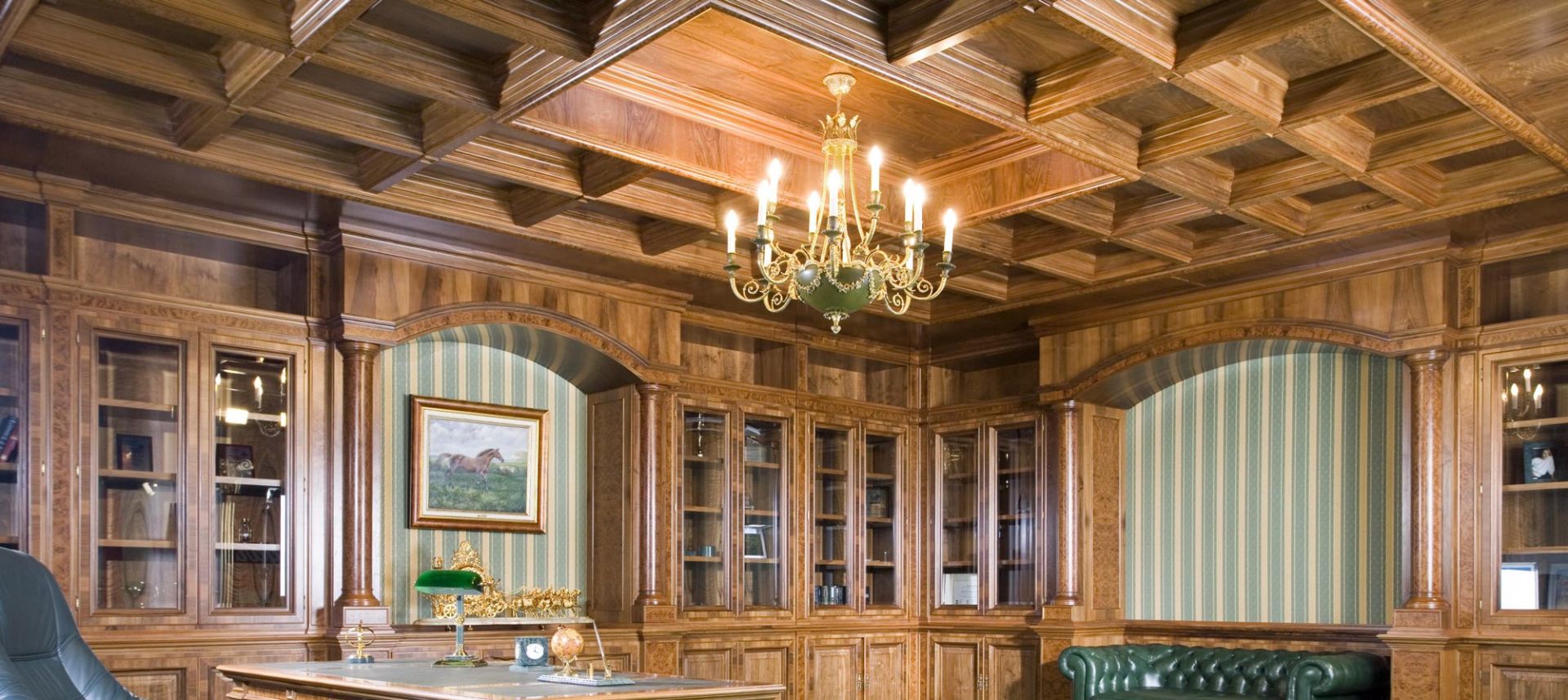 Wooden coffered ceilings