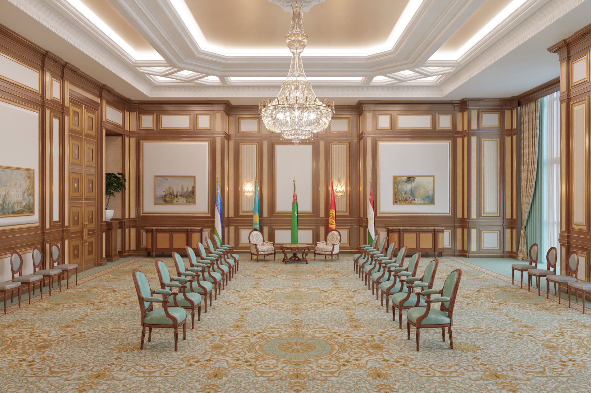 Meeting room, classic-style interior