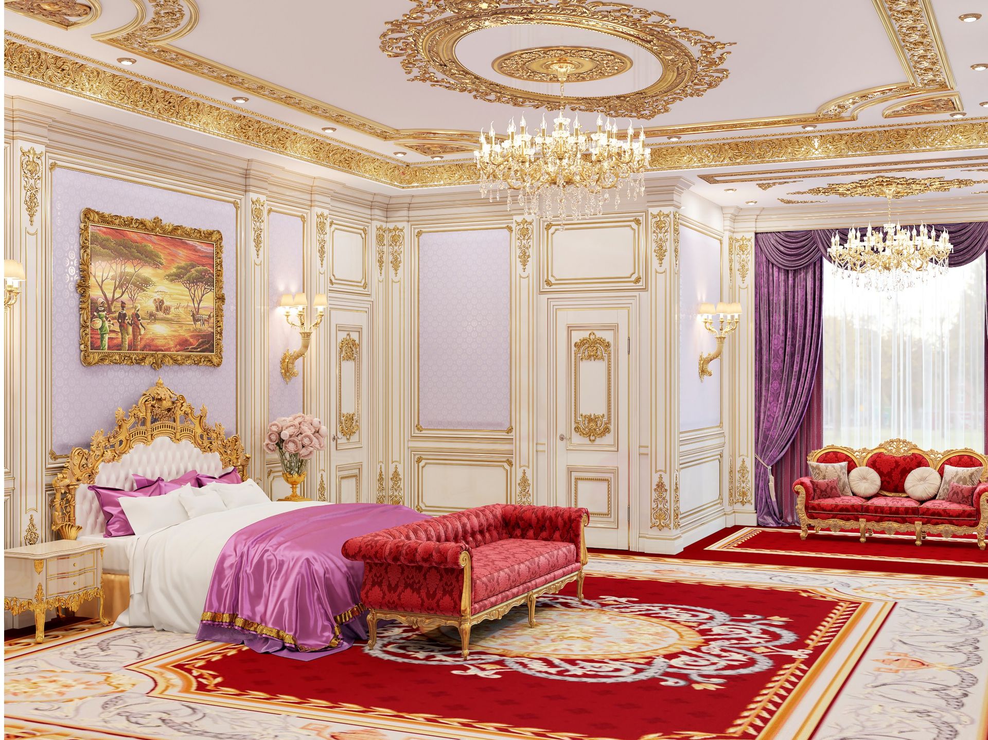 Luxury bedroom interior design