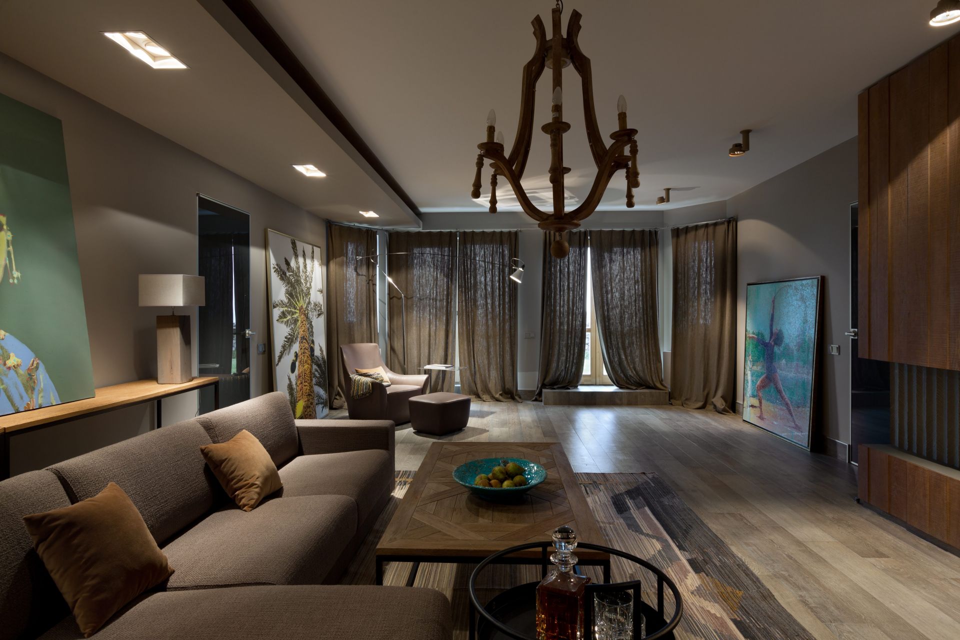 Design, Folk-style living room interior