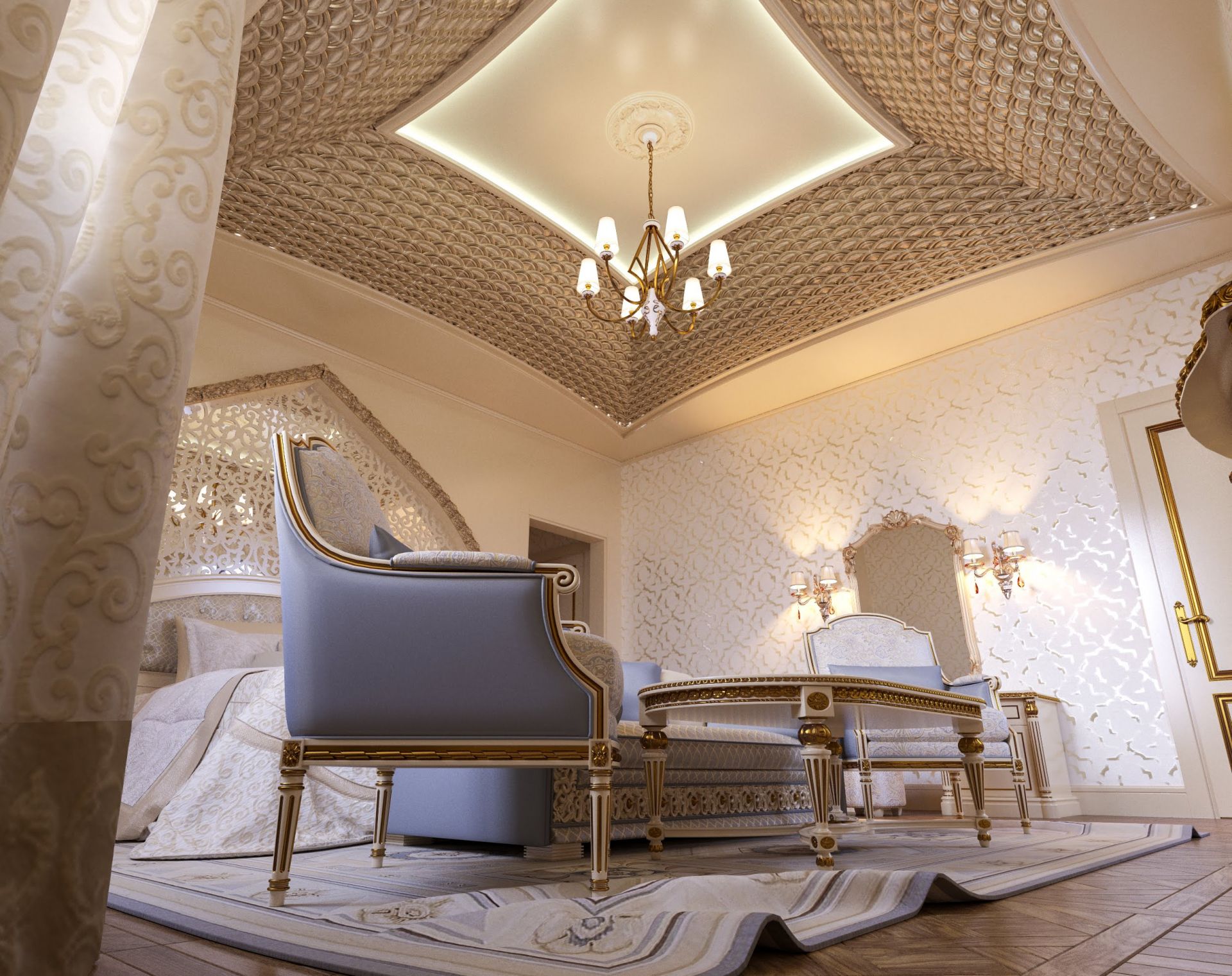 Design, Oriental style bedroom