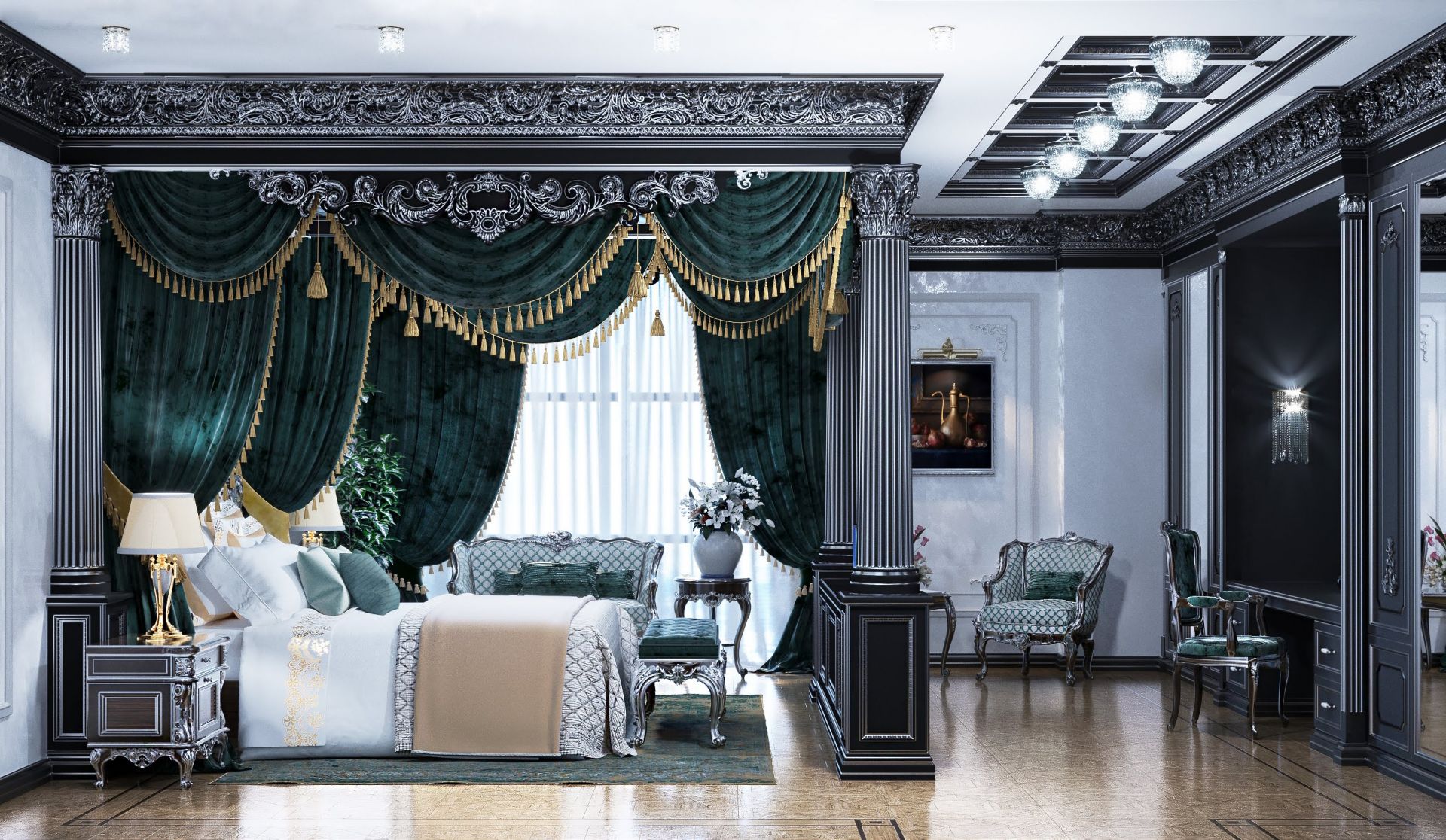 Design, Royal bed in modern environment