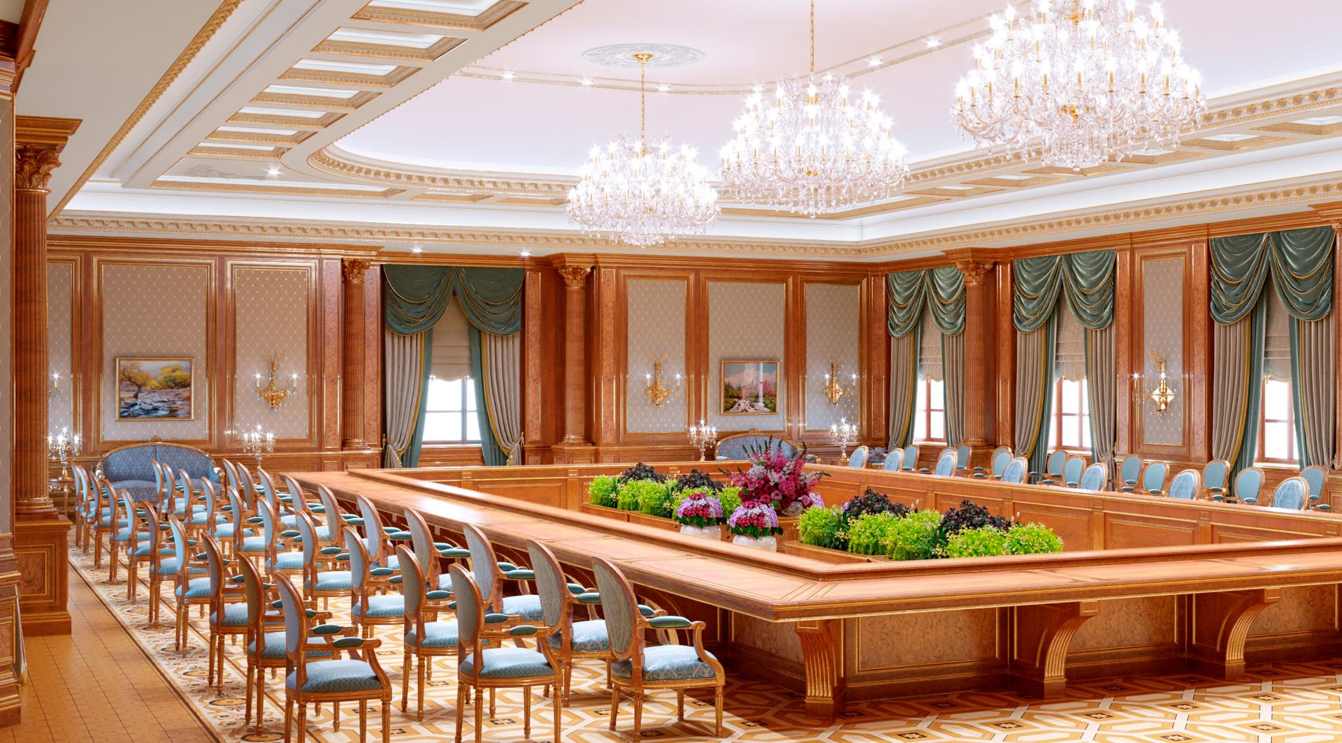 Wood, Conference room