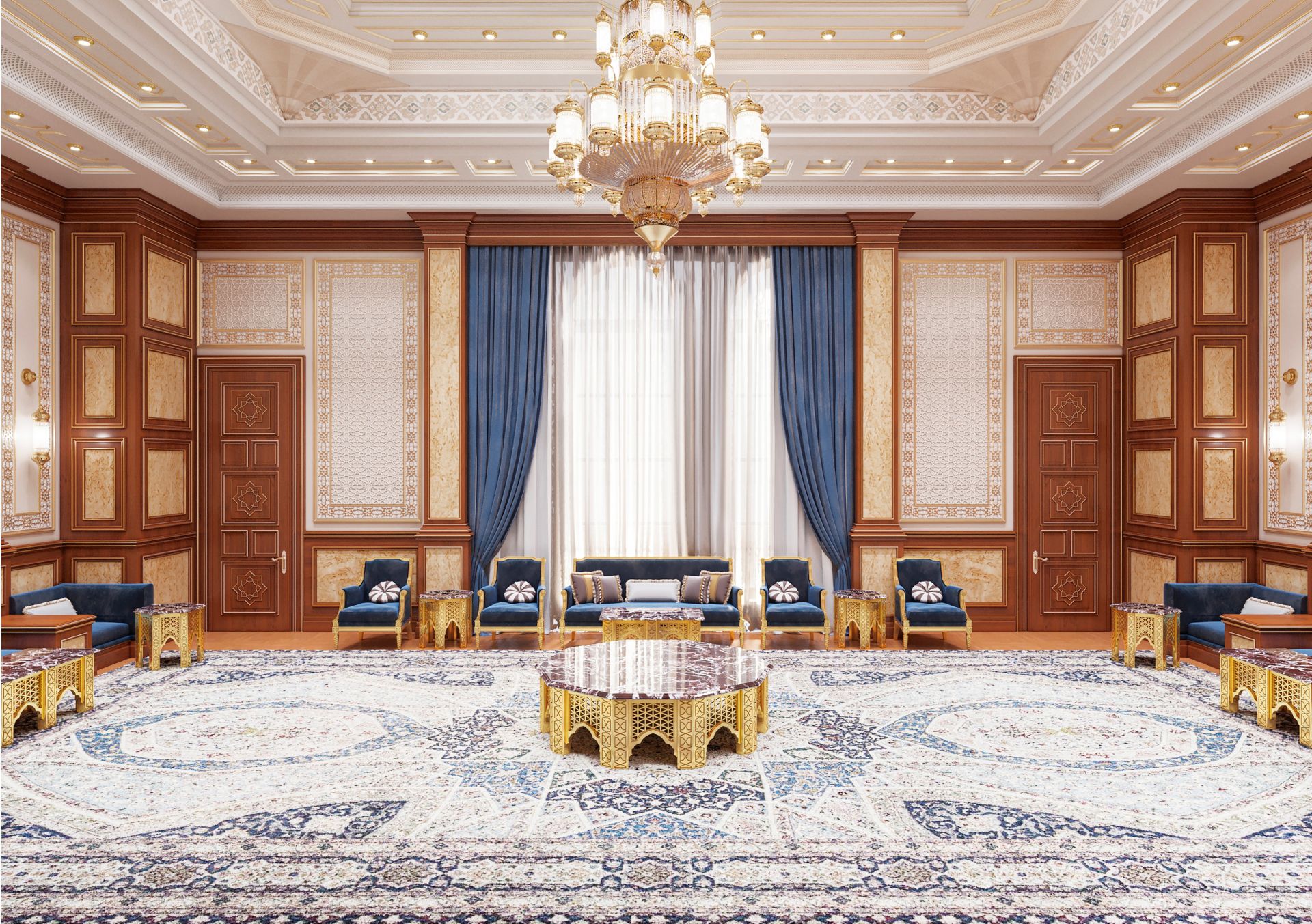 Design, Leisure room interior with oriental motifs