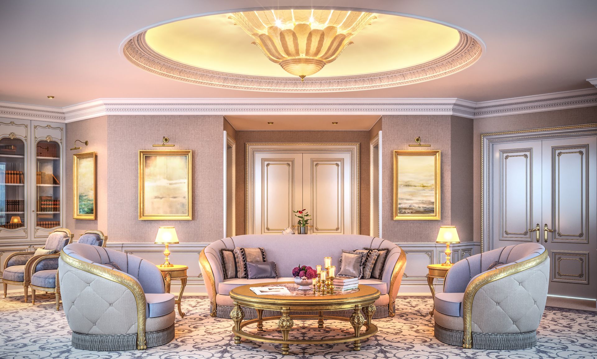 Design, Presidential suite interior in the Hilton hotel, Uzbekistan