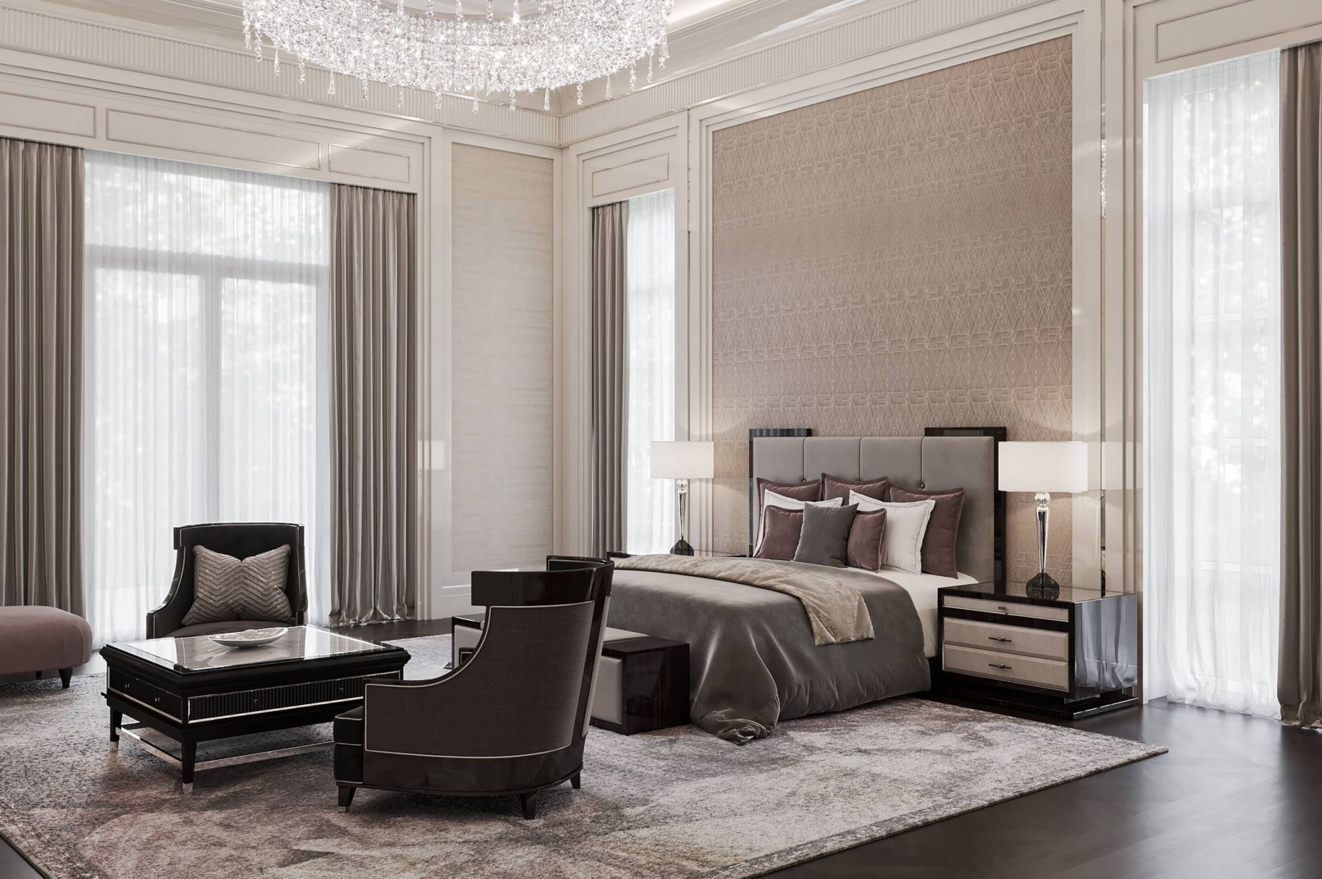 Design, American classic bedroom interior