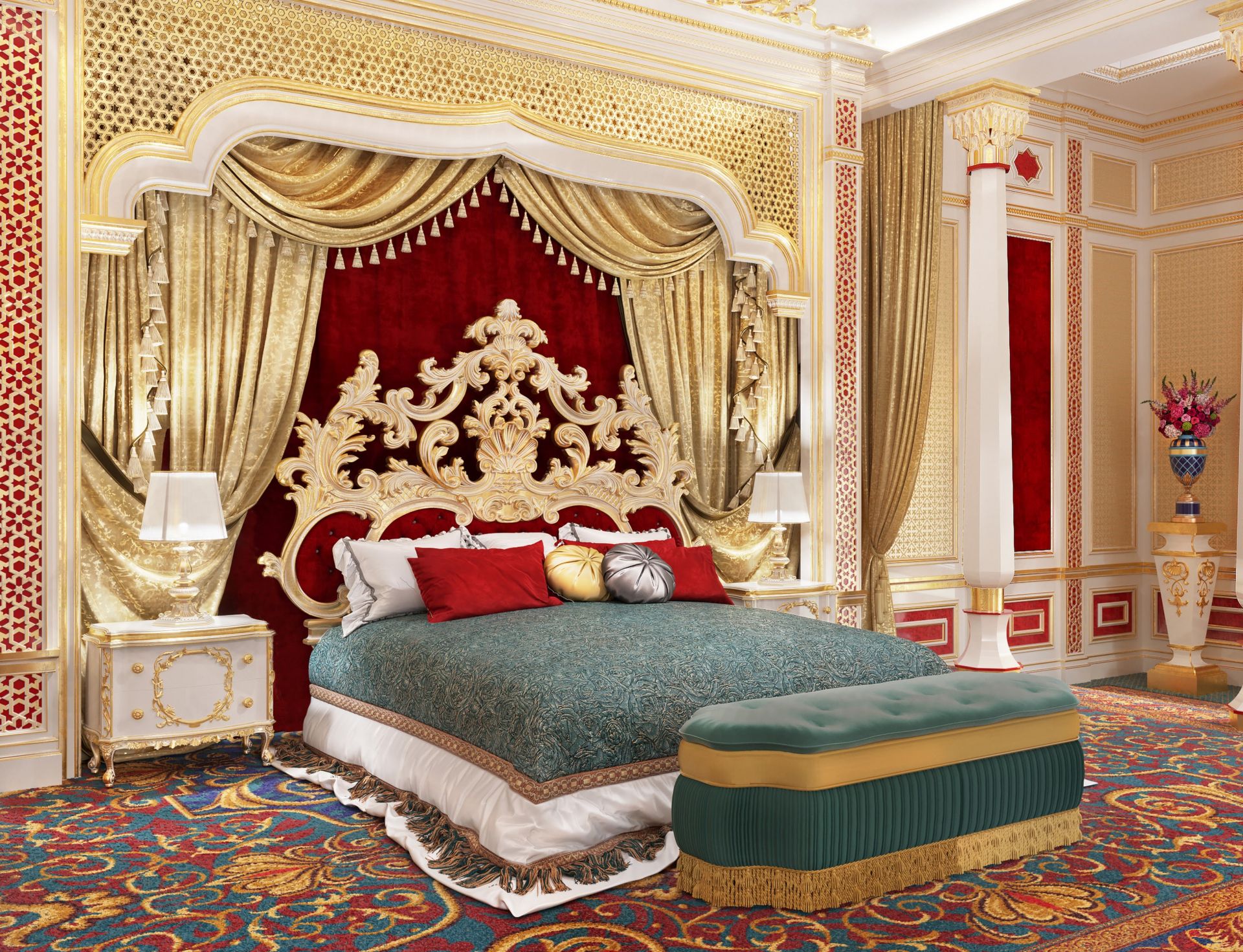 Design, Royal bedroom interior
