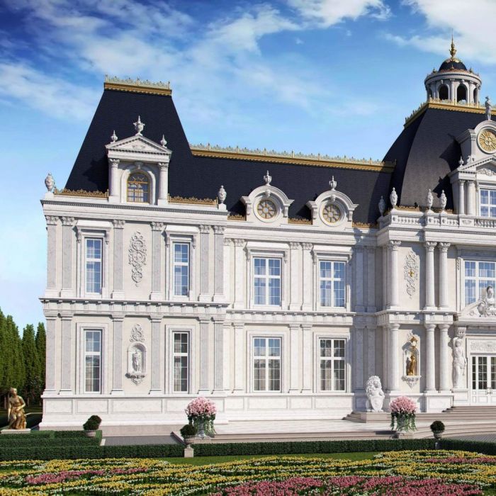 Palace windows for a luxury villa