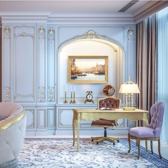 Presidential suite interior in the Hilton hotel, Uzbekistan