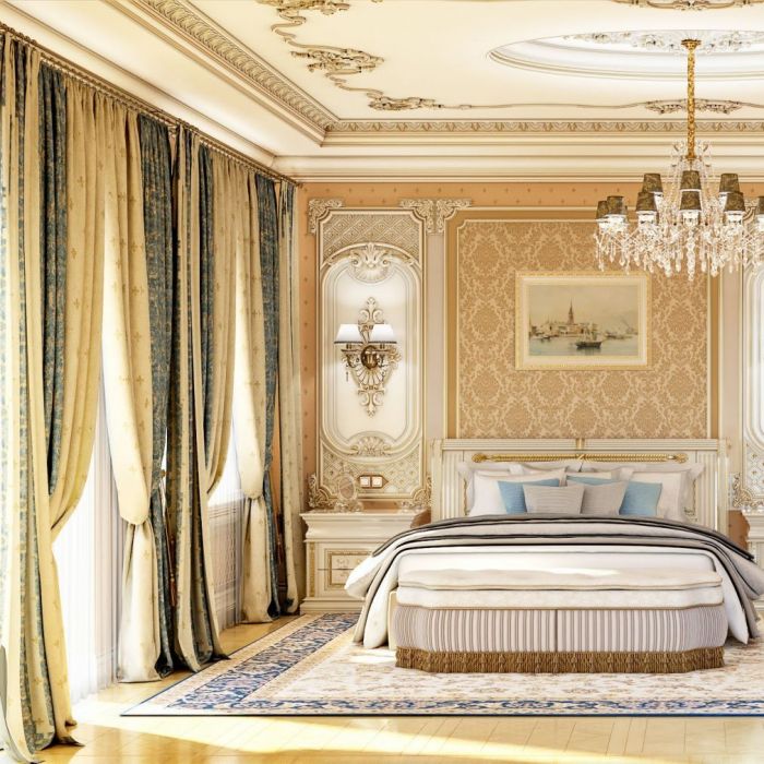 Спальня в стиле рококо 