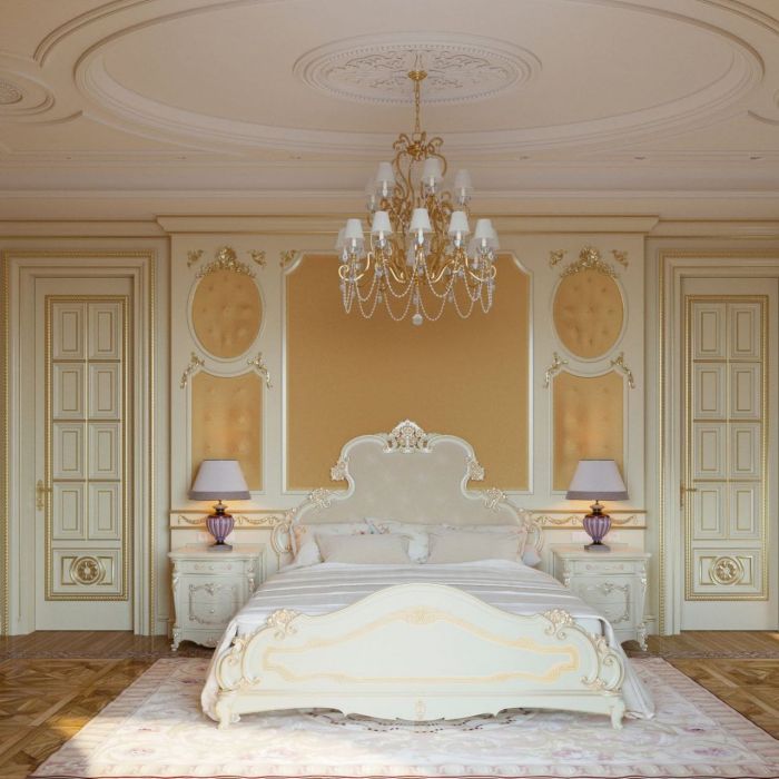 Cozy classical bedroom interior